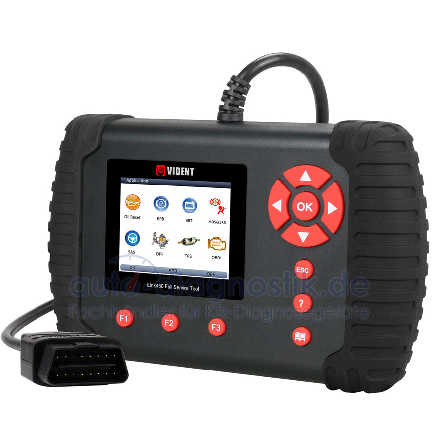 Vident iLink450 Service zurücksetzen OBDI OBDII Diagnose-Tool