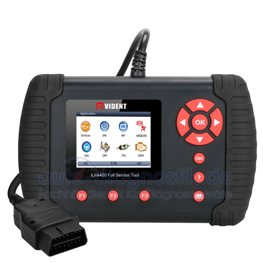 Vident iLink450 Service zurücksetzen OBDI OBDII Diagnose-Tool