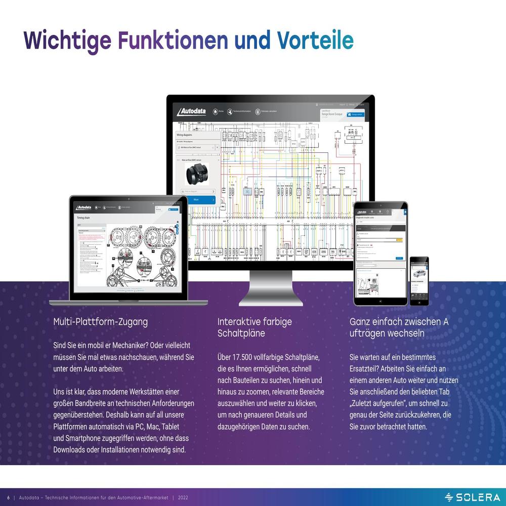 Autodata Schaltpläne und elektrische Systemübersichten für Diagnosearbeiten